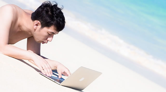 周りをスッキリさせた男性