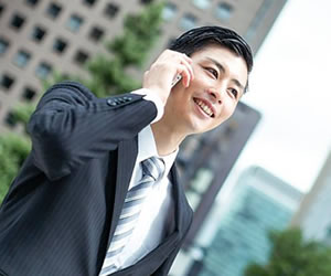 レスポンスの早い男性