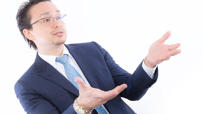 構成の上手いプレゼンをするベテラン社員