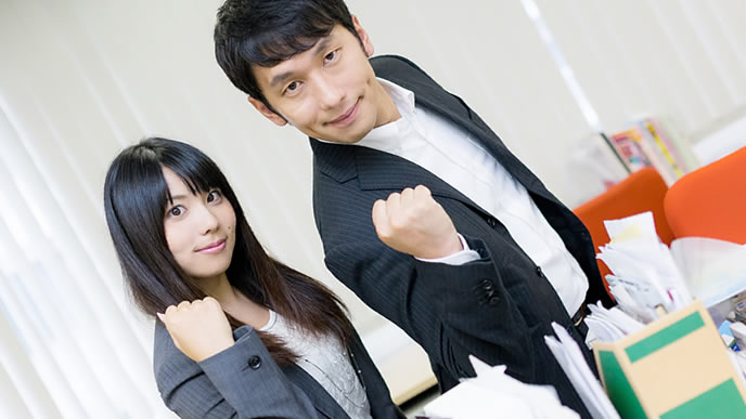 やる気満々の社員達