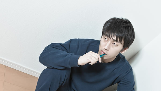 現実逃避中の男性