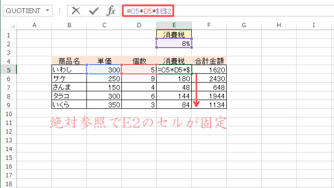 エクセルの絶対参照を解説