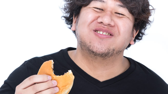 食べることに自信をもった男性