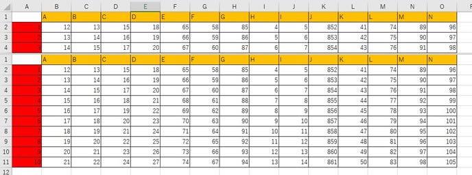 エクセルの列を指定した分割表示の仕方3