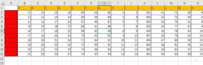 エクセルの分割表示の仕方1