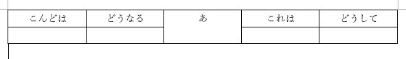 罫線が削除された表