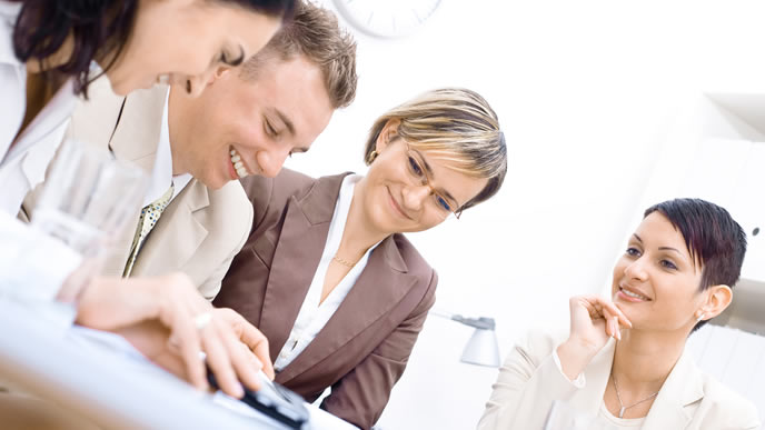 フレンドリーな雰囲気の海外の会議