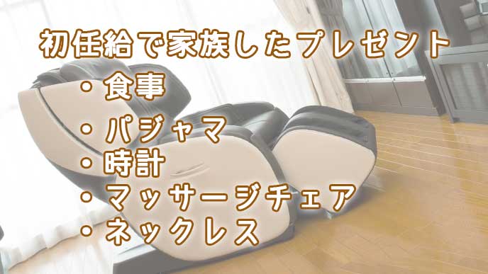 初任給で家族にプレゼントしたもの体験談10 退職assist