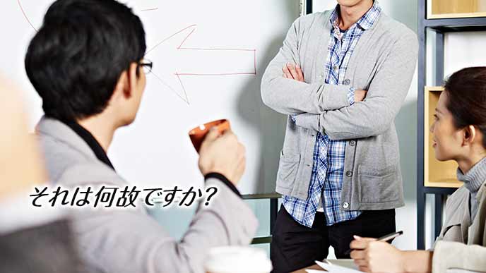 会議で聞き役に徹するファシリテーター