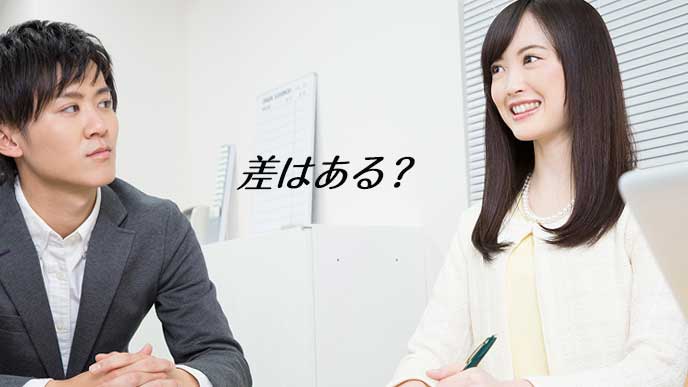 男女社員が対話