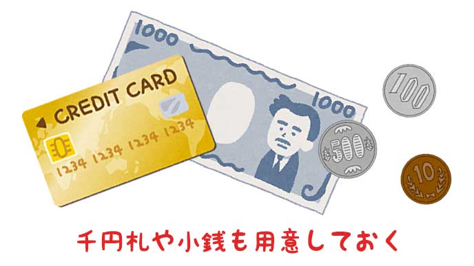 クレジットカードとお金のイラスト