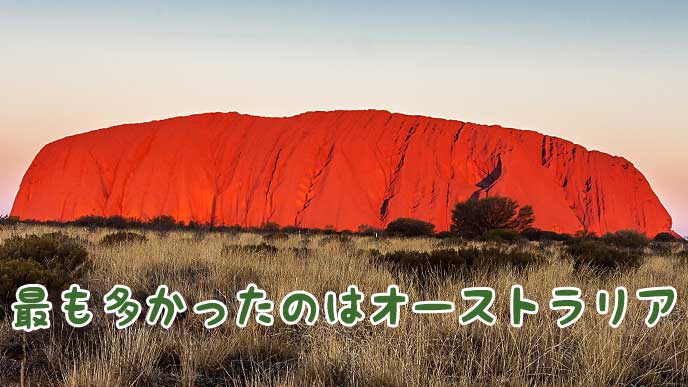 オーストラリアのエアーズロック