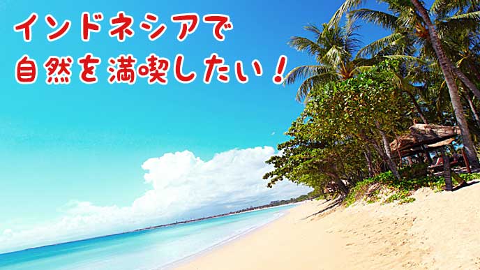 海が綺麗なインドネシアのビーチ