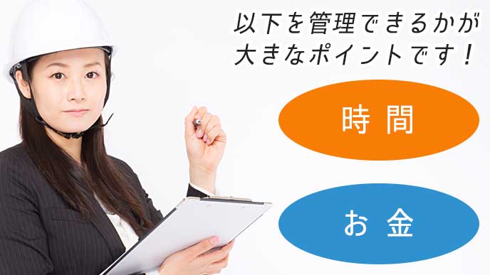 安全管理のヘルメットを付けている会社員の女性