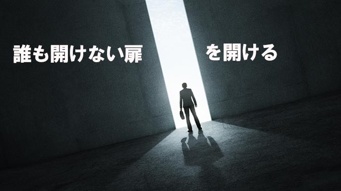 扉の隙間から差し込む光