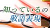 「知っている」の敬語表現とビジネスシーンで使える例文