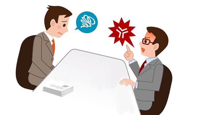 面談で会社の悪口をいう社員