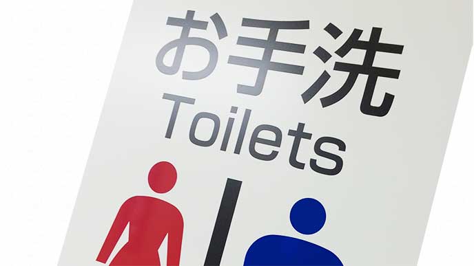 お手洗いの案内プレート