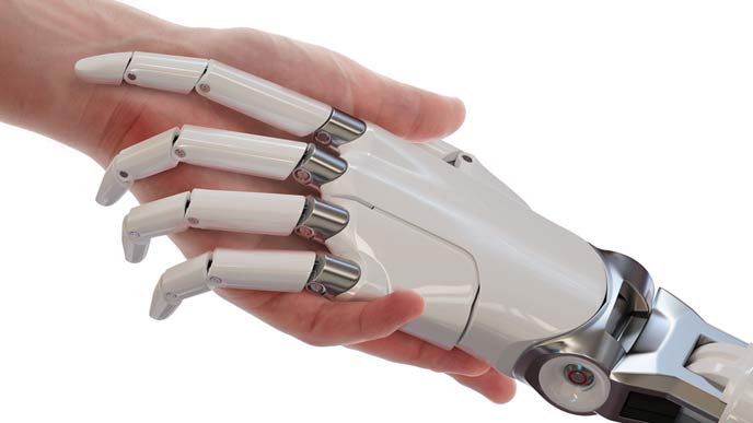 人間とロボットが手を携える