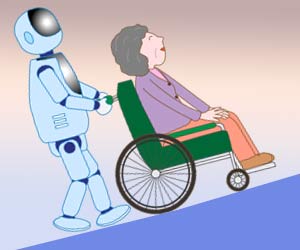 車いすを押すロボット