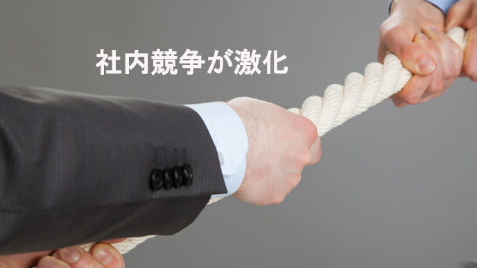 社内で綱引きが激化する