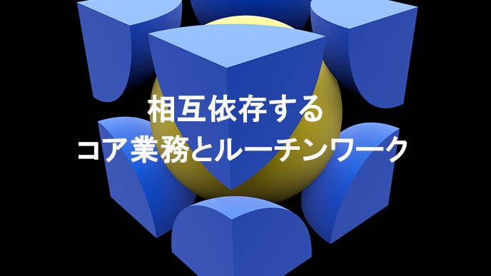 相互依存するルーチンワークとコア業務
