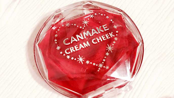 キャンメイクのクリームチーク クリアCL01