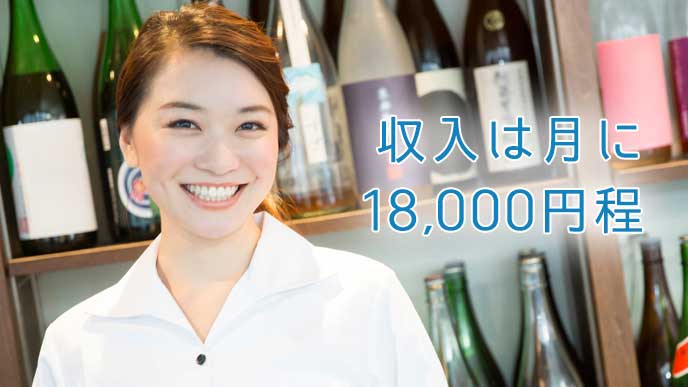 バーで働く女性の店員