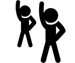 ベストを尽くす人のピクトグラム