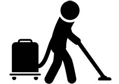 掃除をしている人のピクトグラム