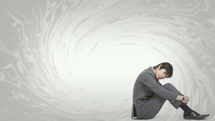 ドツボに嵌った若いビジネスマン