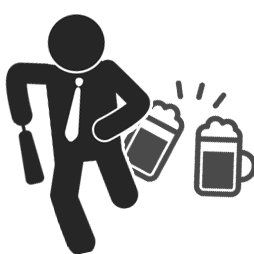 ダッシュで宴会を抜け出す人のイメージ