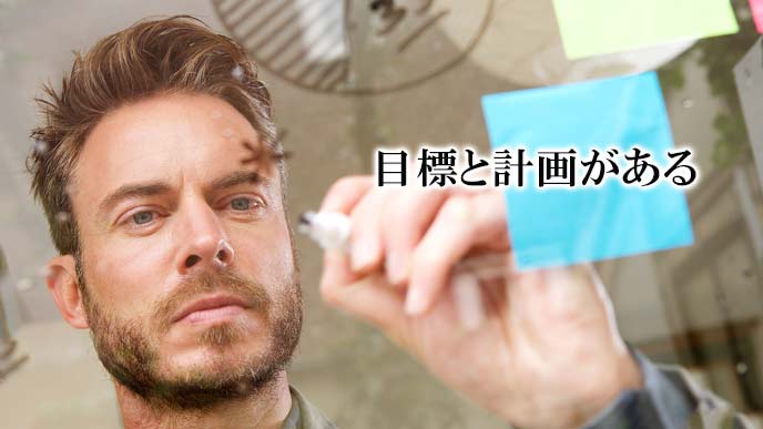 起業のプランを練る男性