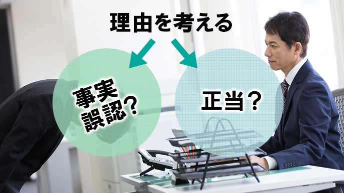上司に謝罪する会社員