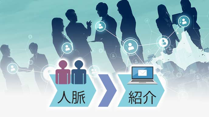 人脈から仕事の紹介へ
