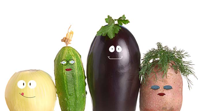 野菜の家族写真