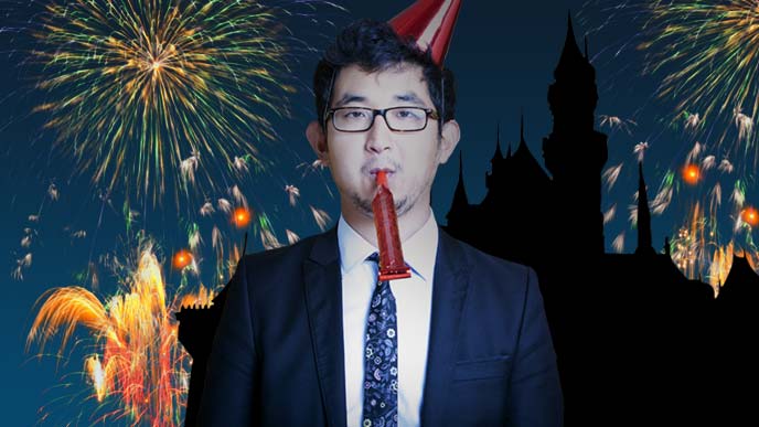 ディズニーおひとり様の男性