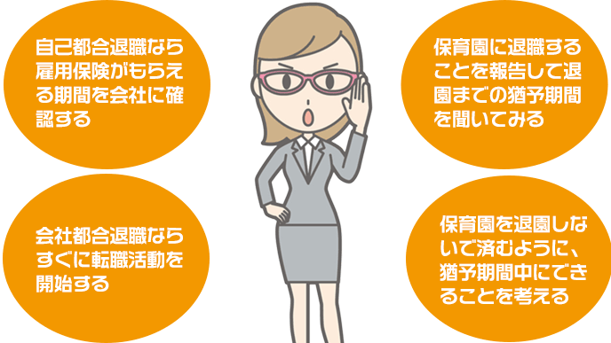 退職が決まった時に考えるべきことのイメージイラスト