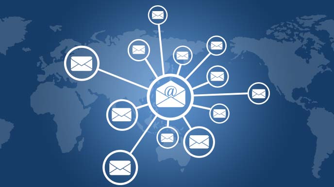 一斉配信のイメージイラスト