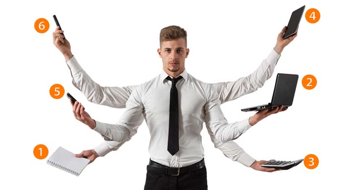 優先順位をつける男性