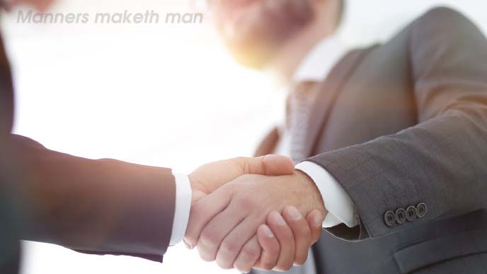 握手を交わすビジネスマン