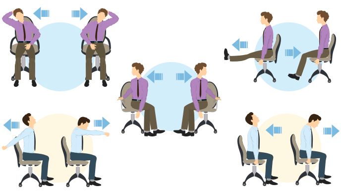 座ったままのストレッチ運動