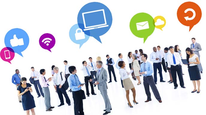 社内SNSで活性化されるイメージ